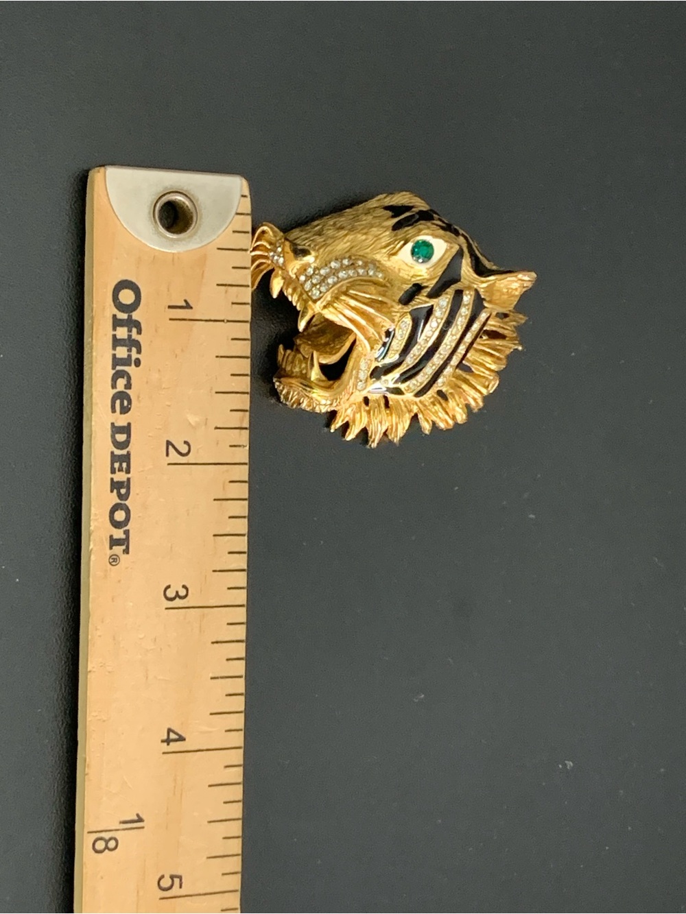 VINTAGE ERWIN PEARL RHINESTONE ENAMEL TIGER BROOCH - Picture 14 of 14